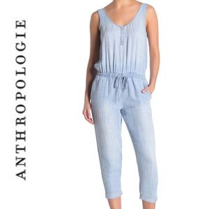 anthropologie chambray romper